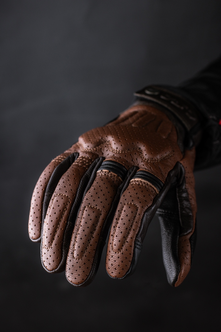 Găng Tay Da Dê Bảo Hộ Lái Moto, Xe Máy LS2 RUST MAN LEATHER DÀI NGÓN - GARA20