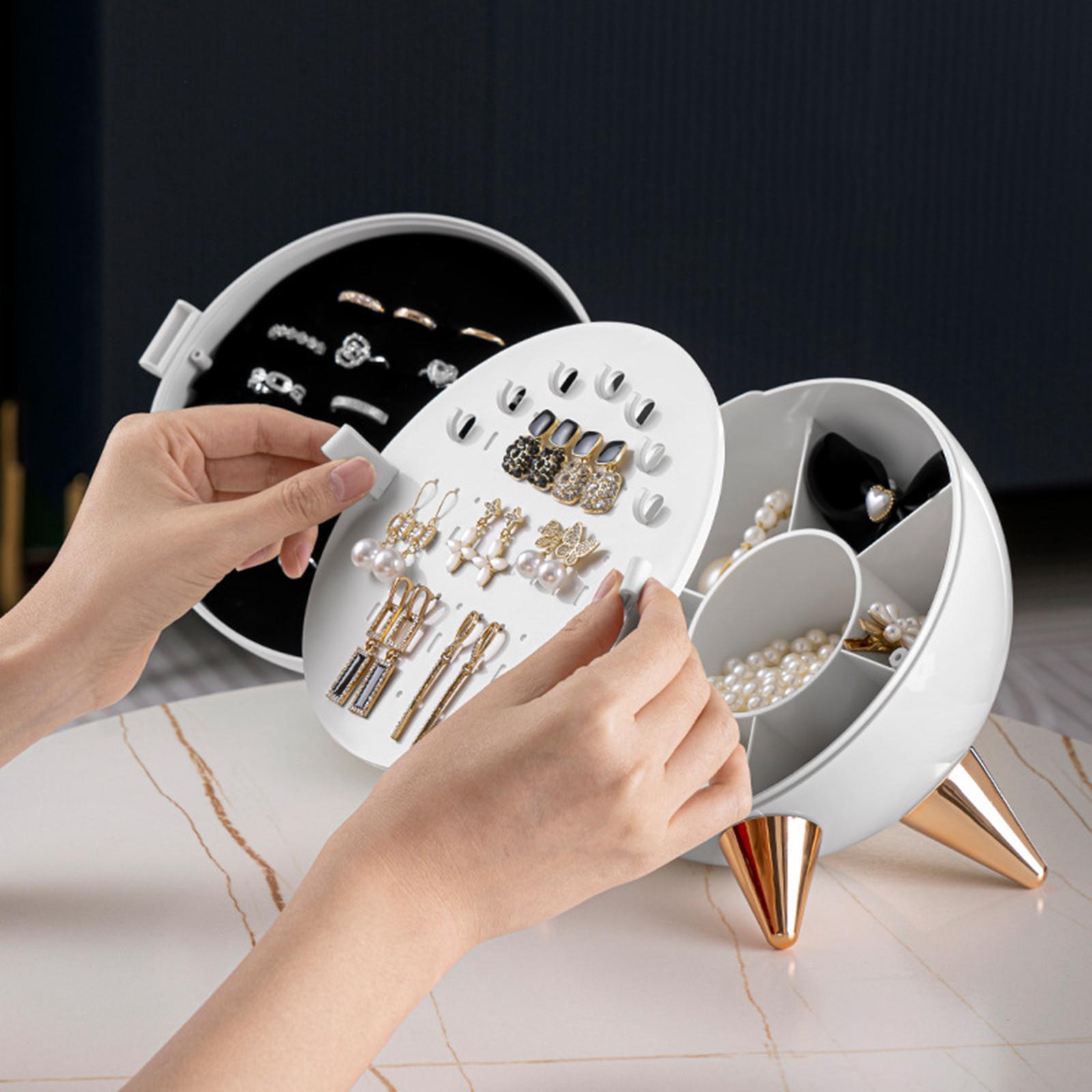 Rings Storage Bracelet 3 Layer Earring Holder White