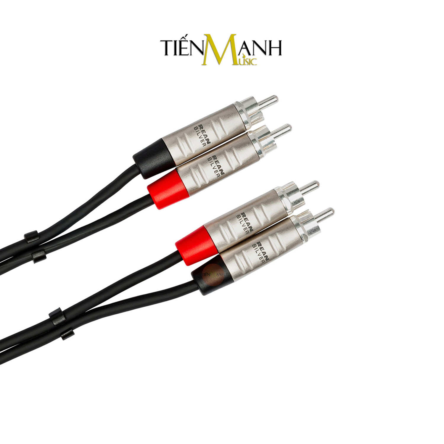 Cặp Dây Cáp Loa Kiểm Âm Hosa REAN 2 Đầu Hoa Sen RCA Pro Stereo TRS HRR-003X2, HRR-005X2, HRR-010X2, HRR-015X2, HRR-020X2, HRR-050X2, HRR-075X2, HRR-100X2 Studio Monitor Cable Hàng Chính Hãng - Kèm Móng Gẩy DreamMaker