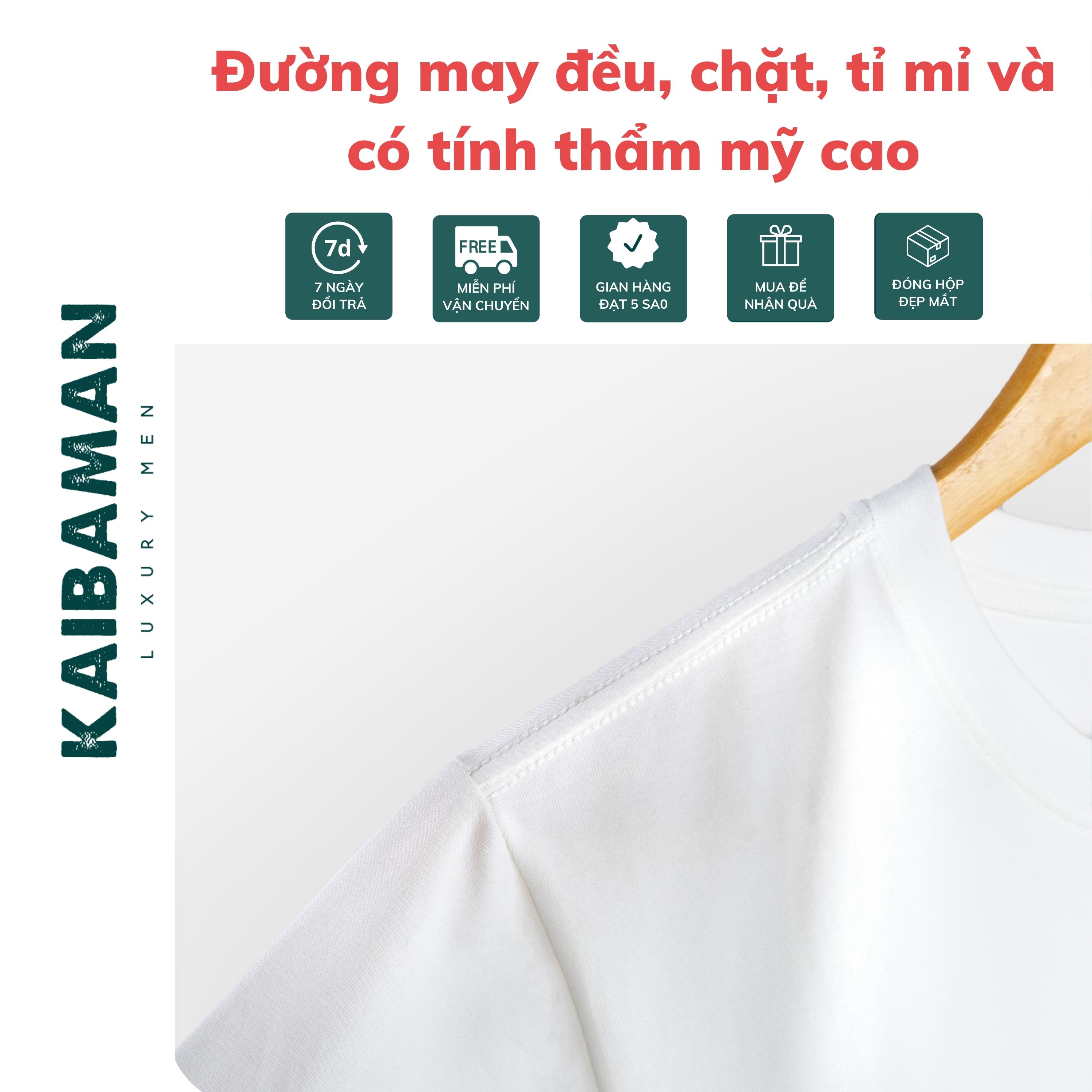 Áo Thun T-Shirt In Hình Hai Màu Đen Trắng Áo Phông Nam Cổ Tròn Cotton Compact - KAIBAMAN STORE
