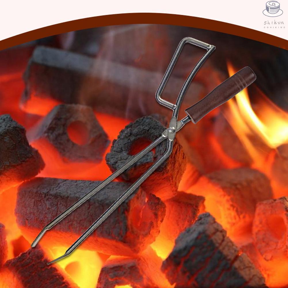 Thickened Firewood Tong Practical Charcoal Clamp Outdoor BBQ Barbecue Labor Saving Charcoal Clip for Picnic Camping