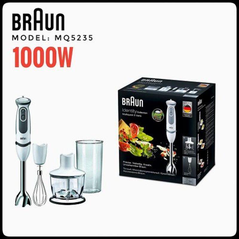 Máy Xay Cầm Tay Mini Braun MQ5235, Máy Xay Sinh Tố, Công Suất 1000W, Xay Nhanh Thực Phẩm Và Đồ Ăn Dặm Cho Bé, Nhập Đức