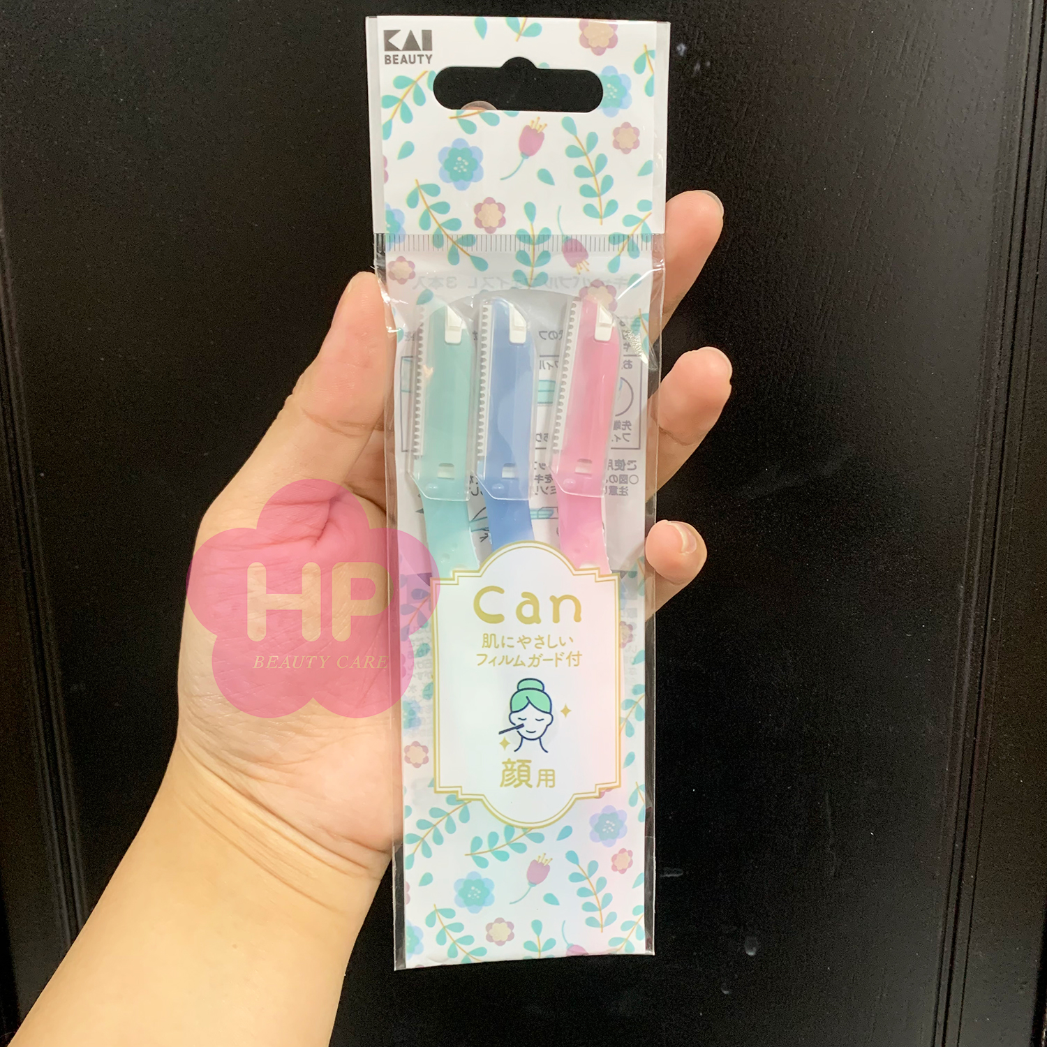 Dao Cạo Lông Mặt Cán Dài Dành Cho Nữ Kai Razor Can Face 017811Q (Set 3 Cây)