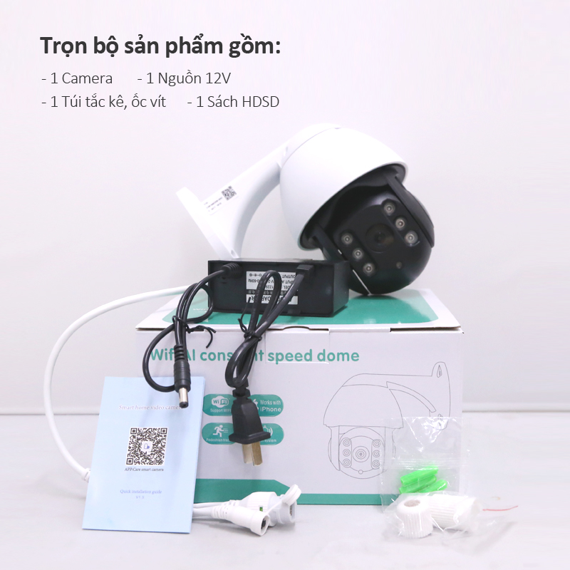 Camera WIFI độ phân giải 2.0Mpx xoay theo chuyển động, có báo động, đàm thoại 2 chiều, hình ảnh cực sắc nét 19HS200W