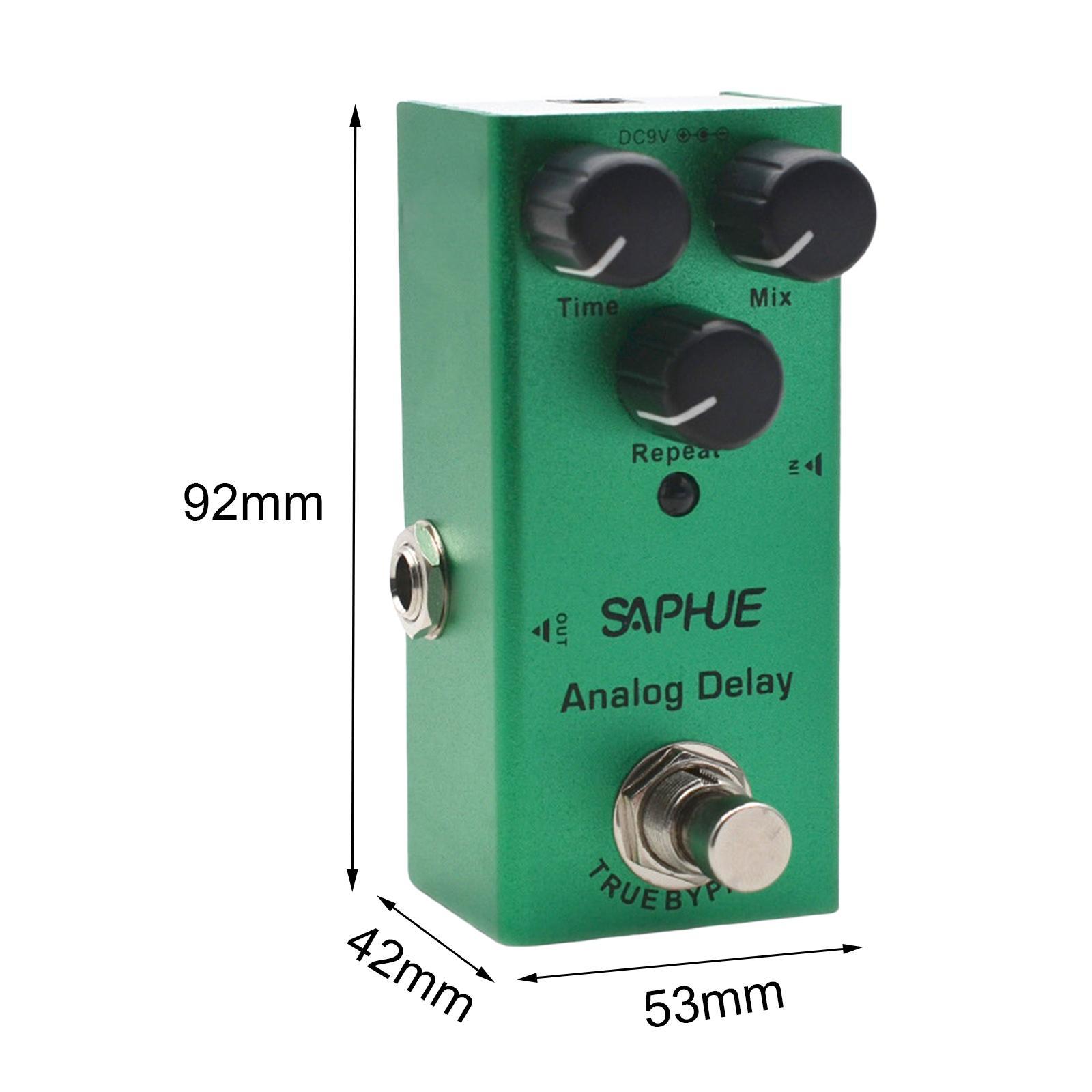 Guitar Pedal with LED Light 9V DC Lightweight with Metal Shell for Electric Guitar Bass