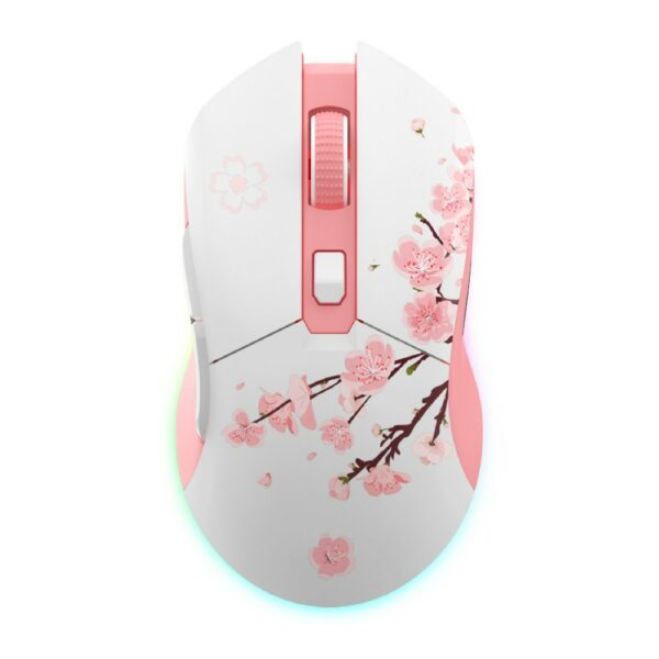 Chuột Gaming không dây DAREU EM901X RGB Pink - SUPERLIGHT, FAST CHARING DOCK - Hàng Chính Hãng