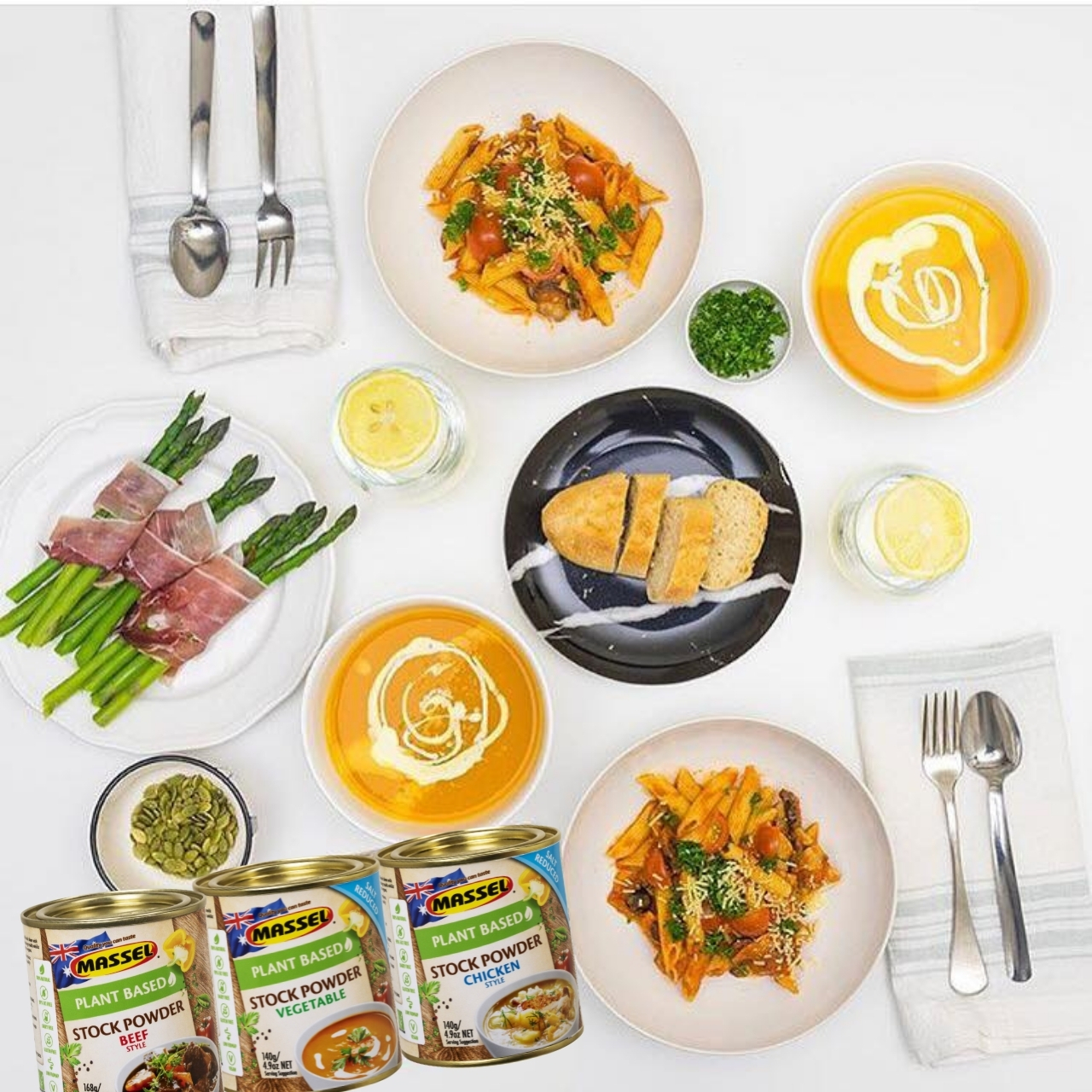 Hạt Nêm Cho Bé - Massel Stock Power Chicken 100% Từ Rau Củ Hương Vị Gà - Nấu Được Món Chay, Món Mặn Cho Cả Gia Đình Và Dùng Nấu Ăn Dặm Cho Bé Rất Tốt – Lon 168g - Massel Official