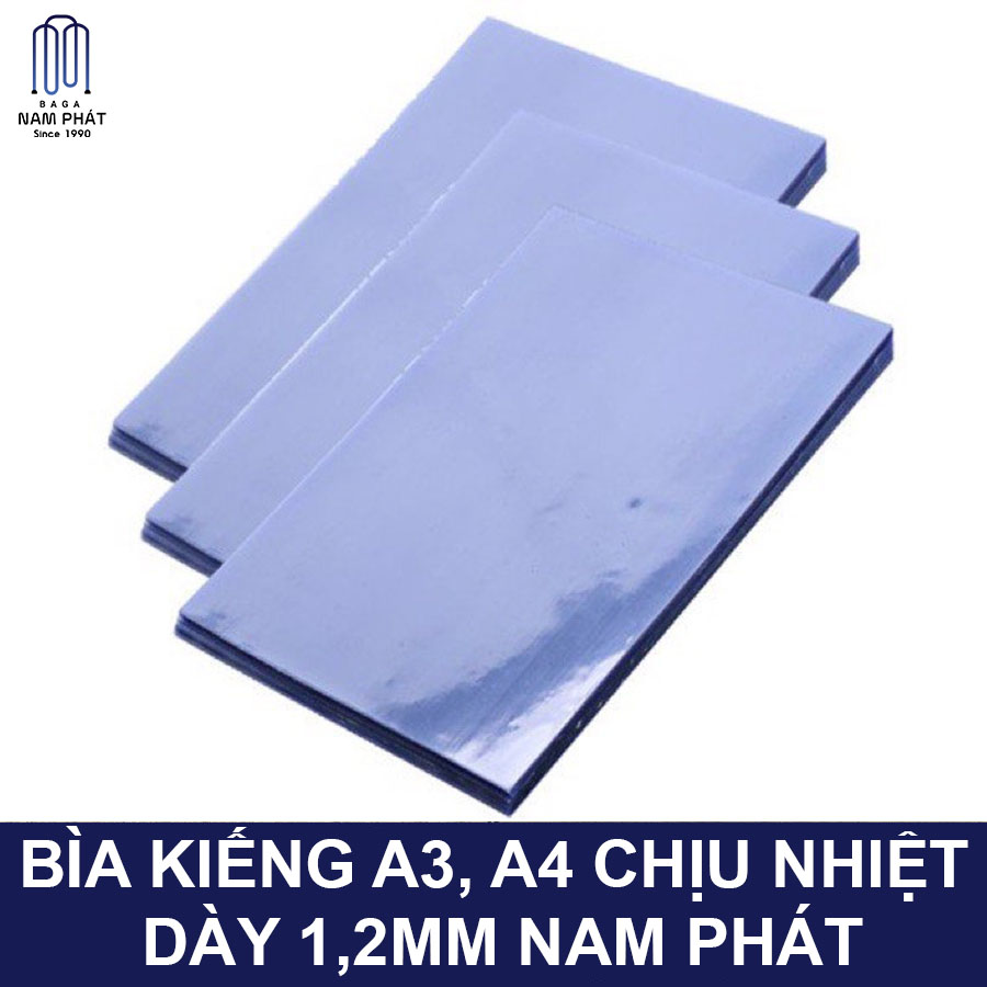 Bìa kiếng trong a4 10 tờ  chịu nhiệt 1.2 zem dùng để đóng sách, đóng tài liệu