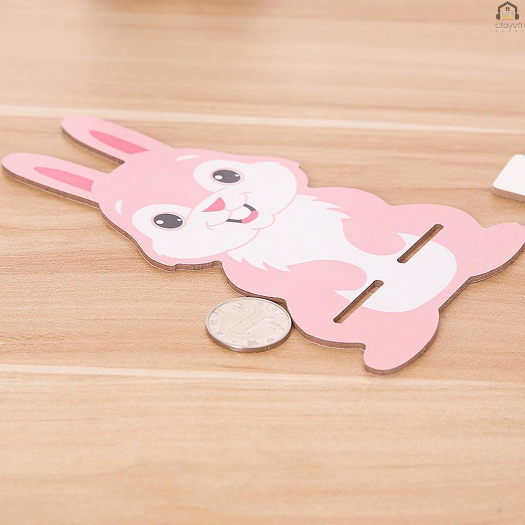 Giá đỡ điện thoại/máy tính bảng bằng gỗ hình chú thỏ dễ thương