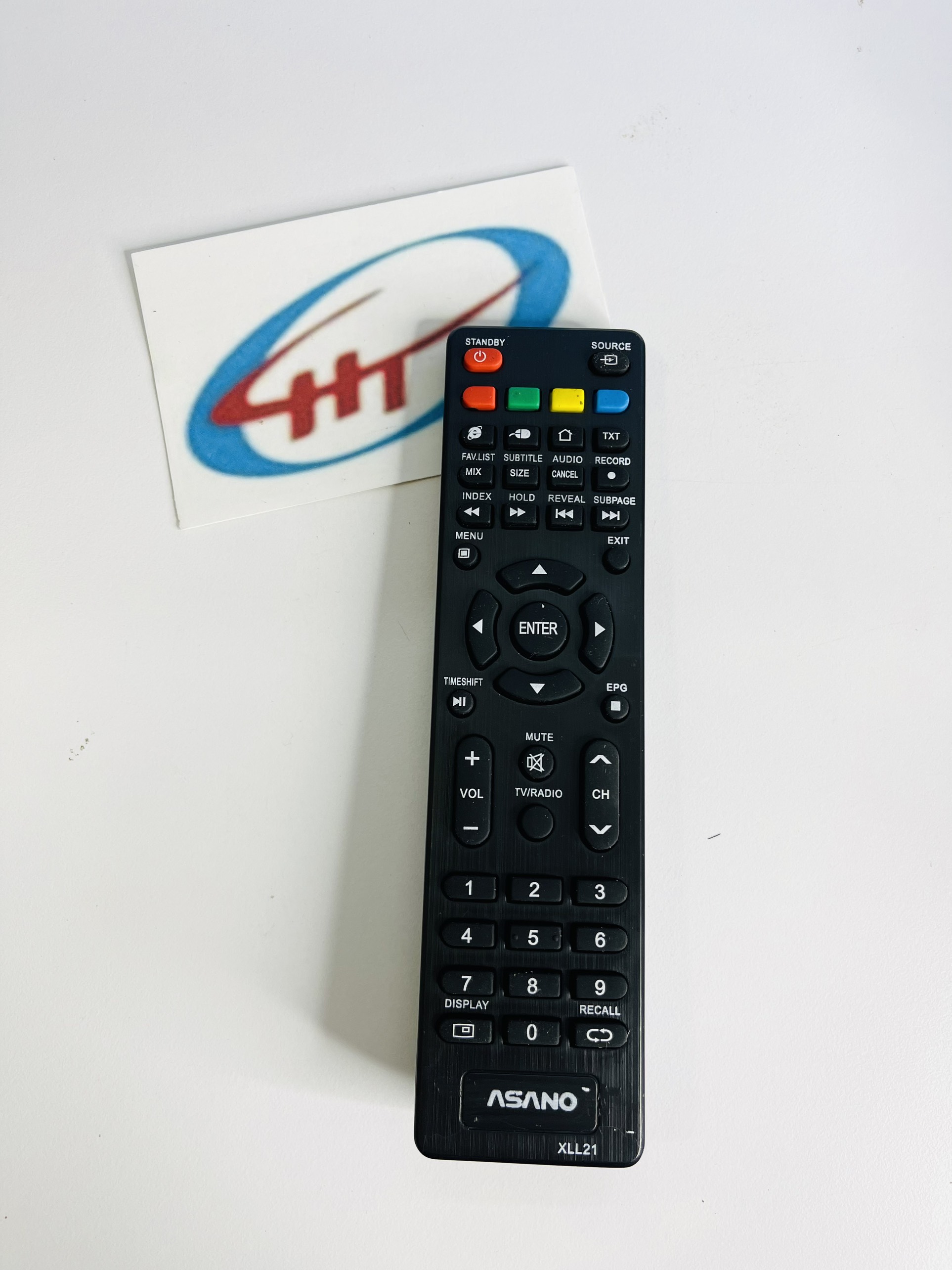 ĐIỀU KHIỂN TIVI ASANZO 4 NÚT MÀU PHÍA TRÊN HÀNG CHÍNH HÃNG.