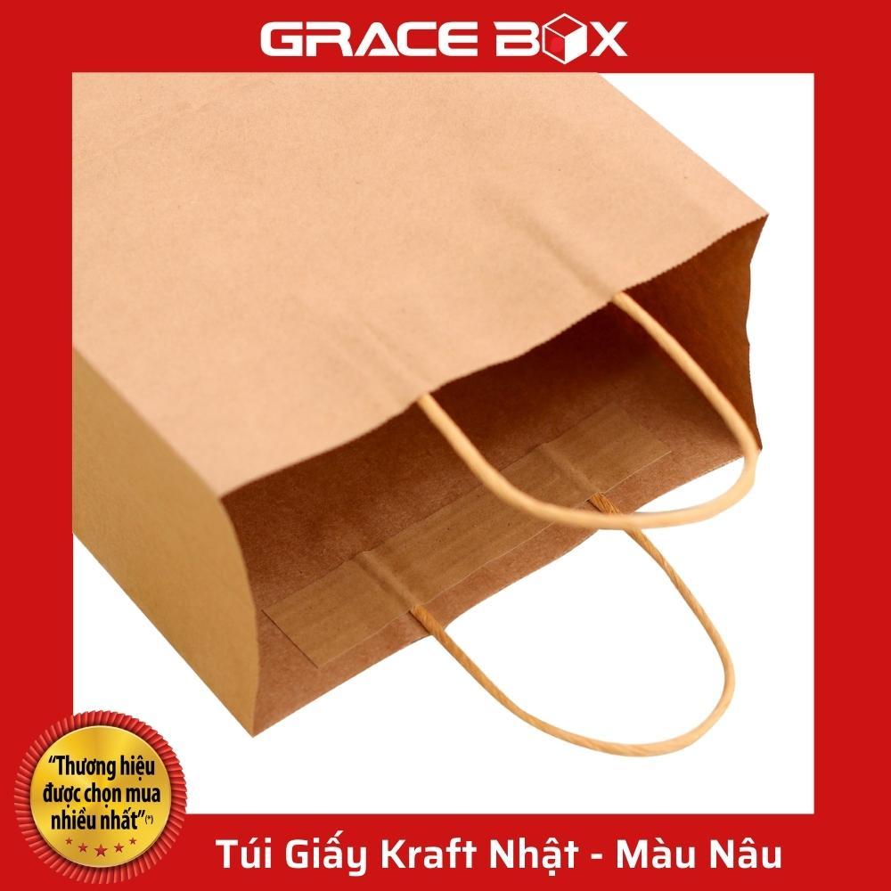 Túi Giấy Kraft Nhật Bản Cao Cấp - Màu Nâu - 27x21x11cm