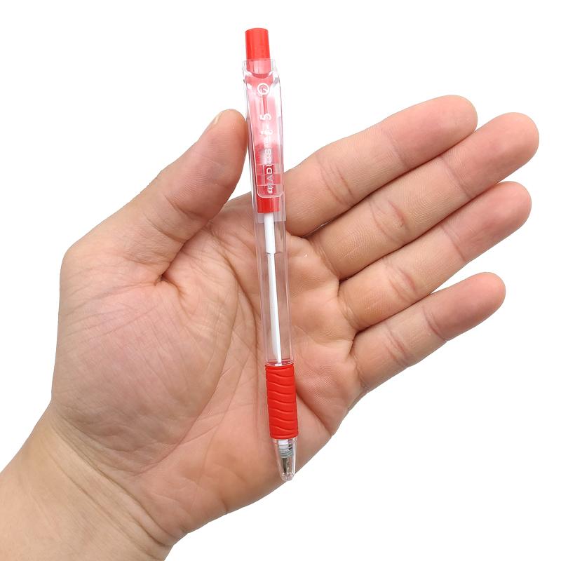 Bút Bi Bấm I-5 0.5 mm - Radius - Mực Đỏ