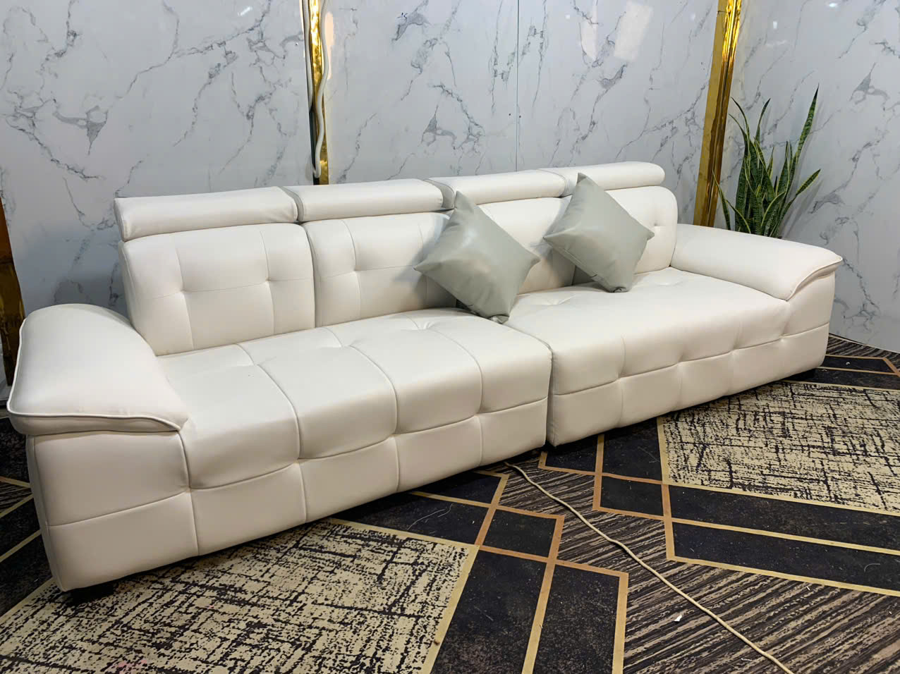 Sofa băng múi đầu bật Tundo 2m2 tặng 2 gối