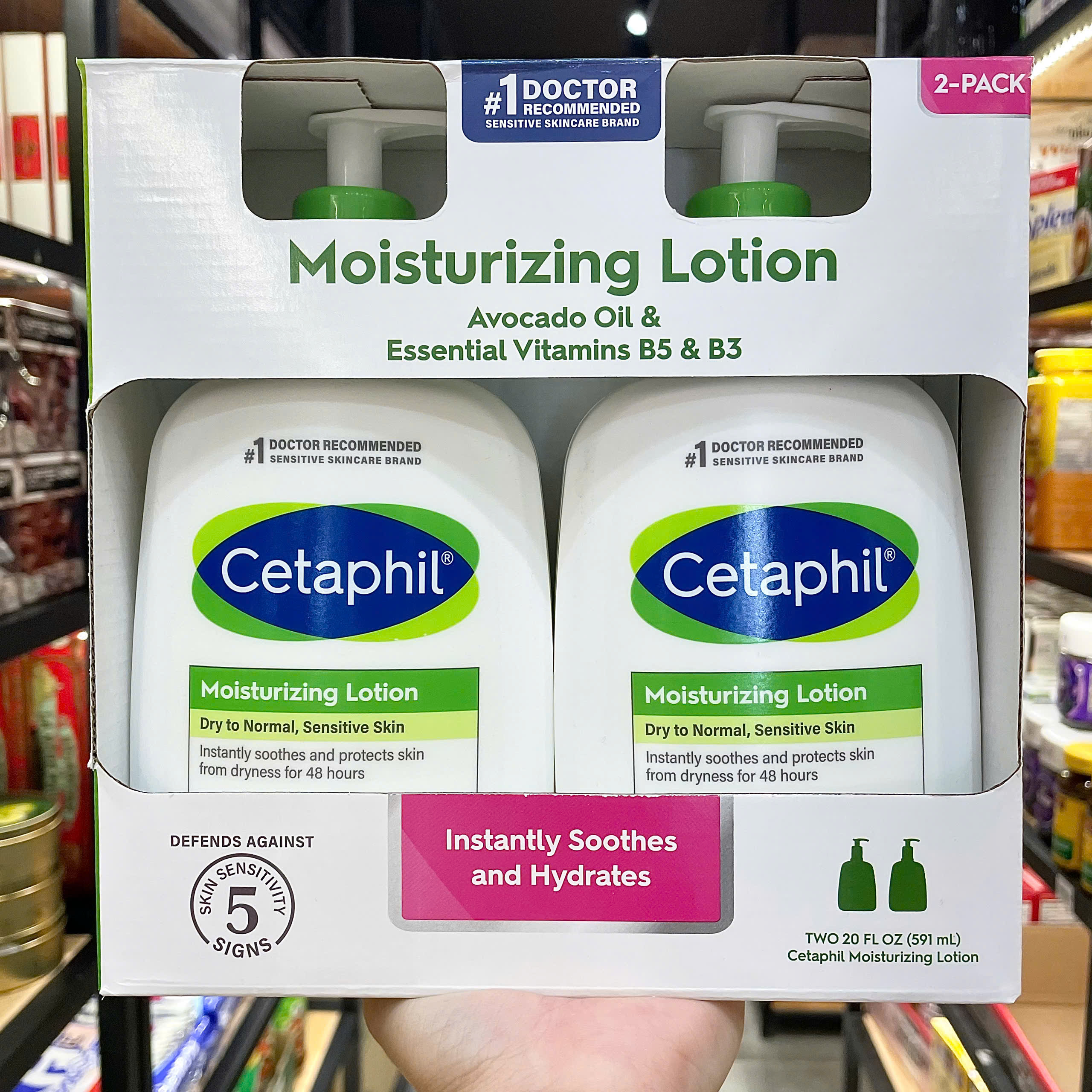 Sữa dưỡng ẩm toàn thân Cetaphil Moisturizing Lotion 591ml chai có vòi