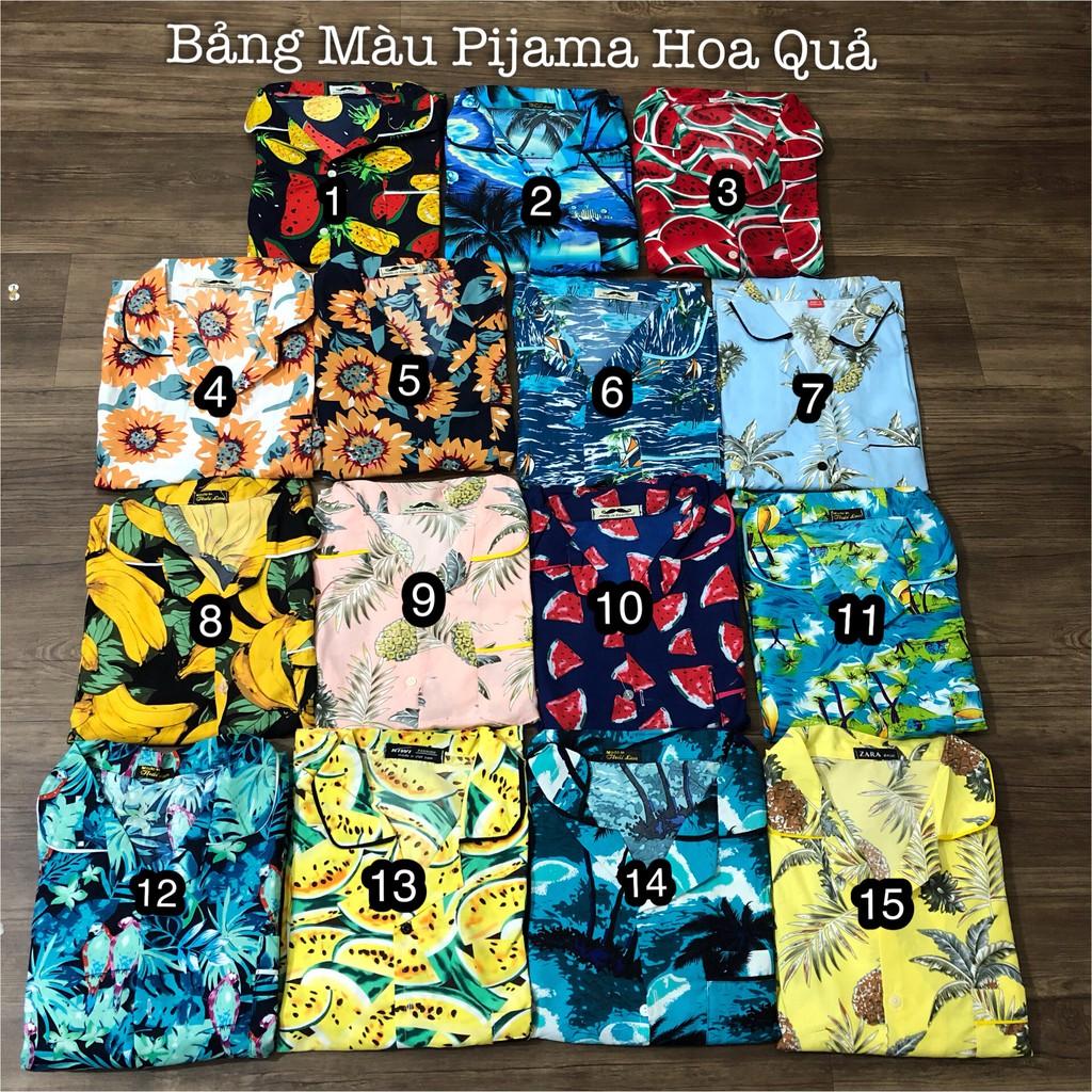 Bộ Pijama Hoa Qủa Nam nữ