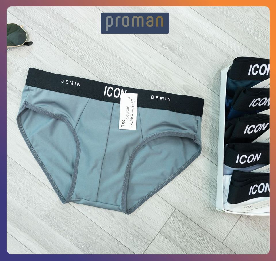Quần Lót Nam thun lạnh tam giác ICON co dãn 4 chiều thoáng mát, quần sịp nam thám hút mồ hôi SIC01 - PROMAN