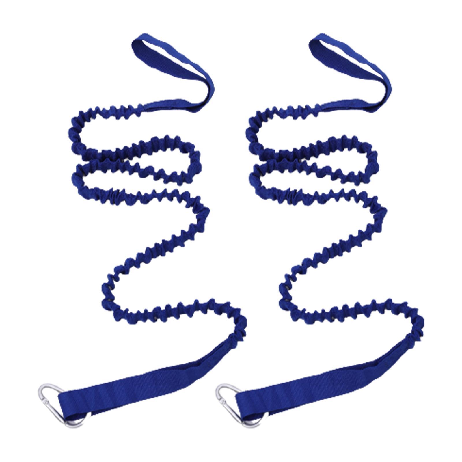 2x Leash Bungee Strap Boat Accessories Coiled Fishing Rod Leash