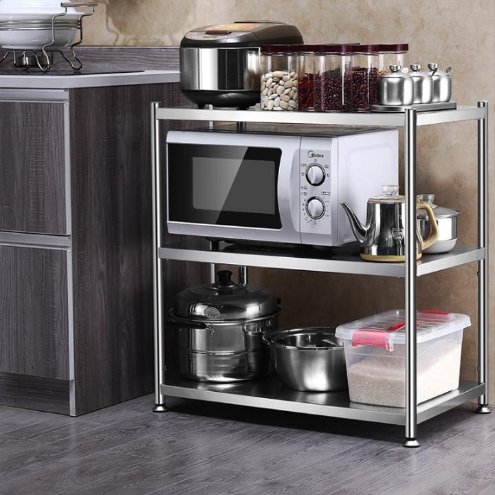 Kệ để lò vi sóng 3 tầng, chất liệu inox 304, kích thước: 75*50*35cm