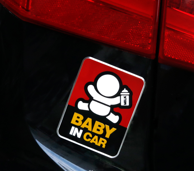 Tem Decal baby in the car dán đuôi xe H40311