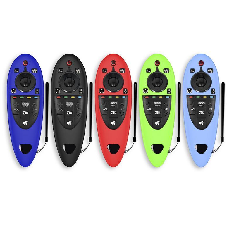 Che cho LG AN-MR500 AN-MR500G Bảo vệ Silicone 3D TV thông minh điều khiển điều khiển điều khiển từ xa với dây buộc linh hoạt MR500