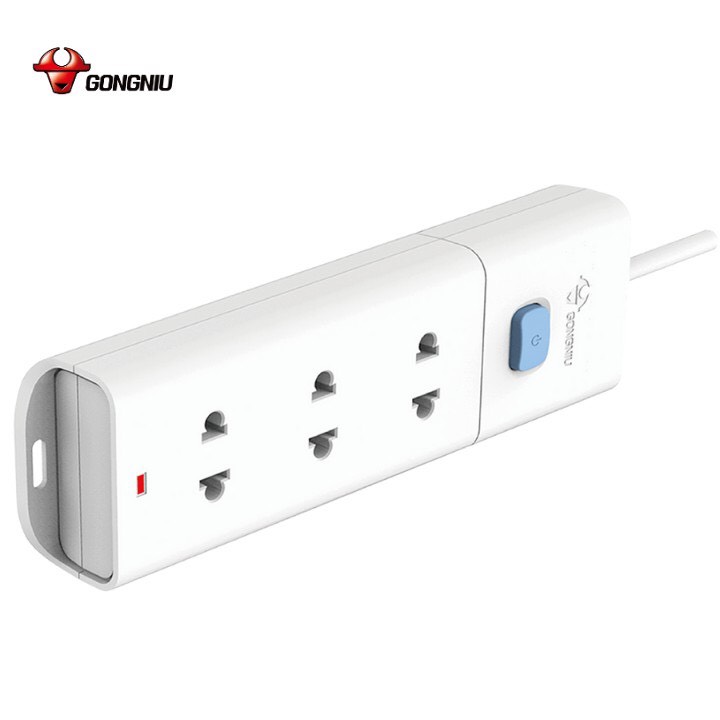 Ổ Cắm Điện Gongniu 3 Ổ 1 Công Tắc 2500W/10A Dây dài 3/5M - hàng Chính Hãng