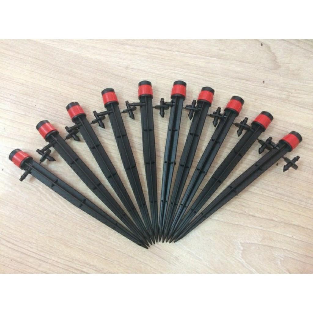 Bộ tưới nhỏ giọt chỉnh lưu lượng kết hợp đồng hồ hẹn giờ pin