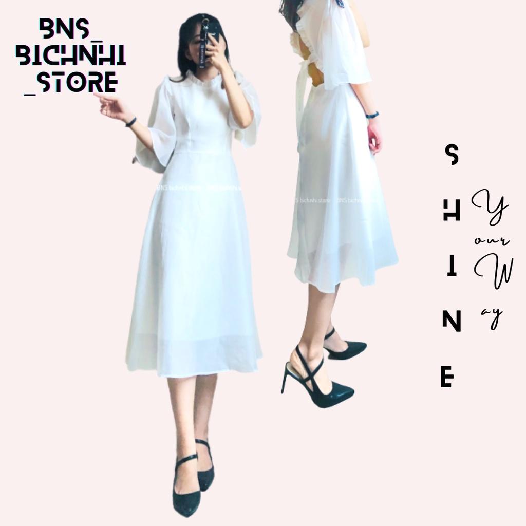 ĐẦM TIỂU THƯ VOAN TƠ HỞ LƯNG QUYẾN RŨ - Tied Open Back Dres- BY BNS DESTINY DRESS BND004