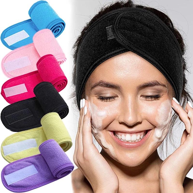 Băng Đô Bản Rộng Có Thể Điều Chỉnh Tiện Dụng Cho Nữ Rửa Mặt / Trang Điểm