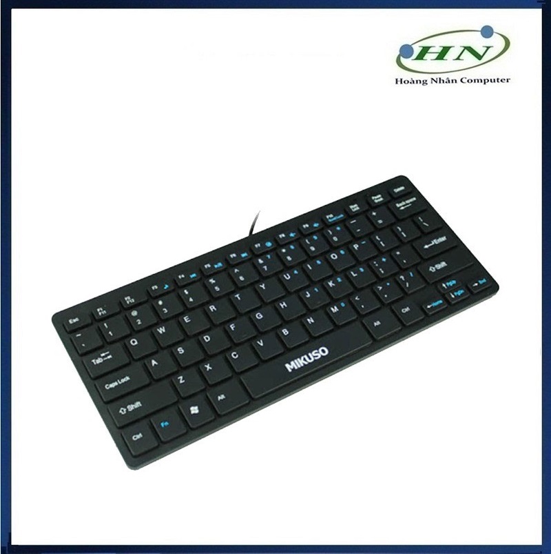 BÀN PHÍM MINI DÙNG CHO MÁY TÍNH BÀN (PC) VÀ LAPTOP KB-001U USB ĐEN - HN