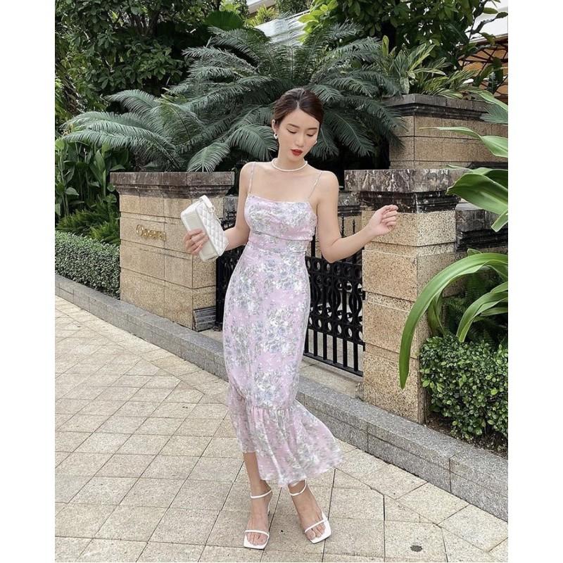 GUỐC QUAI MẢNH 2 DÂY THỜI TRANG NỮ GÓT NHỌN 6 CM - ĐEN - TRẮNG