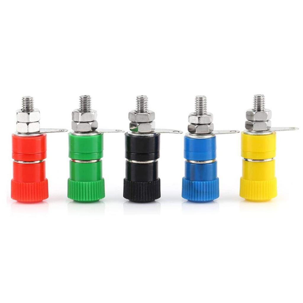 4mm Banana Ổ Cắm Mạ Niken Gắn Kết Nut Nut Jack Kết Nối