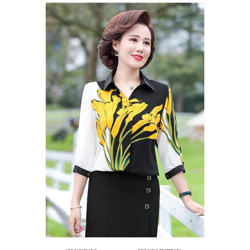 Áo sơ mi trung niên họa tiết cao cấp - thời trang bigadela n09-621