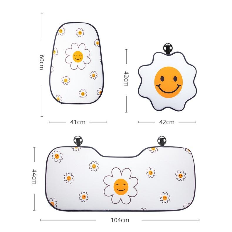 Vỏ Bọc Ghế Ngồi Xe Hơi Mini In Họa Tiết Hoa Hướng Dương Hoạt Hình Dễ Thương