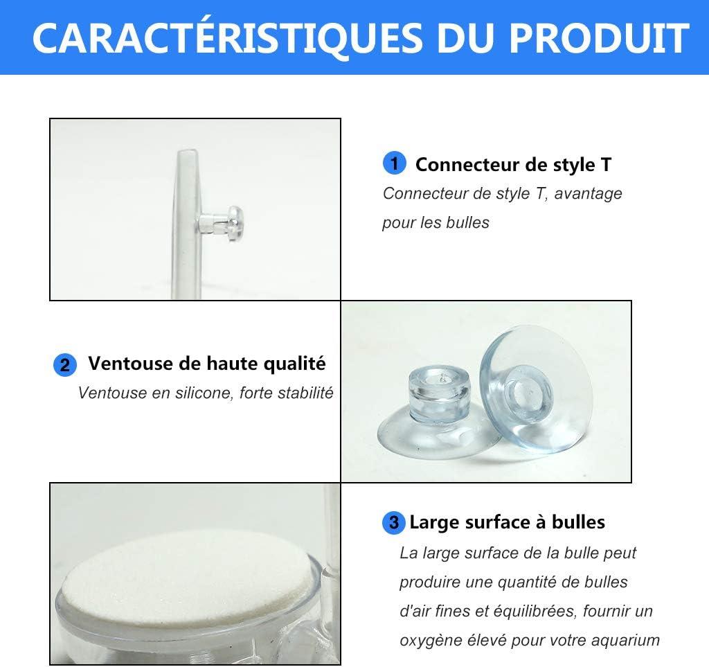 Bể Cá Không Khí Đá, Bể Cá Nano Không Khí Đá Máy Khuếch Tán Oxy Hòa Tan Im Lặng, Được Sử Dụng Trong Bể Cá Cảnh Và Máy Bơm Thủy Canh 60 Mm