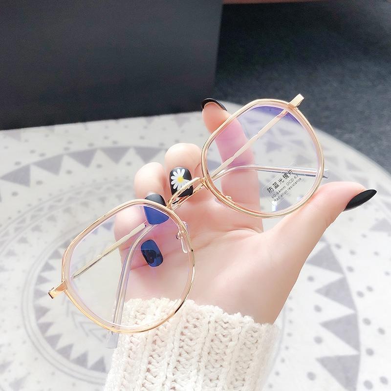 Gọng kính thời trang mặt tròn from kính đẹp chống ánh sáng xanh dành cho nữ mẫu G0001