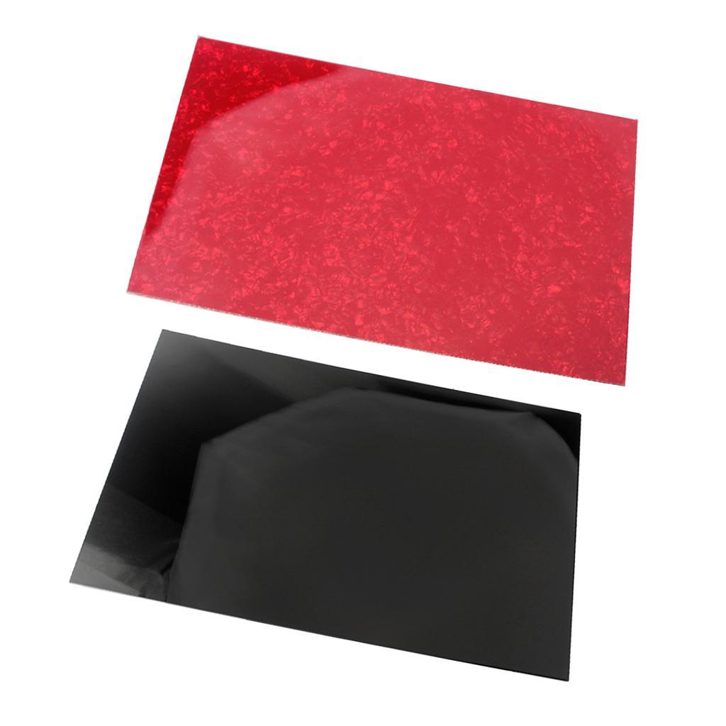 2pcs Durable 3-Ply Pick Guard Blank Sheet Material Guitar Bass Head Veneer