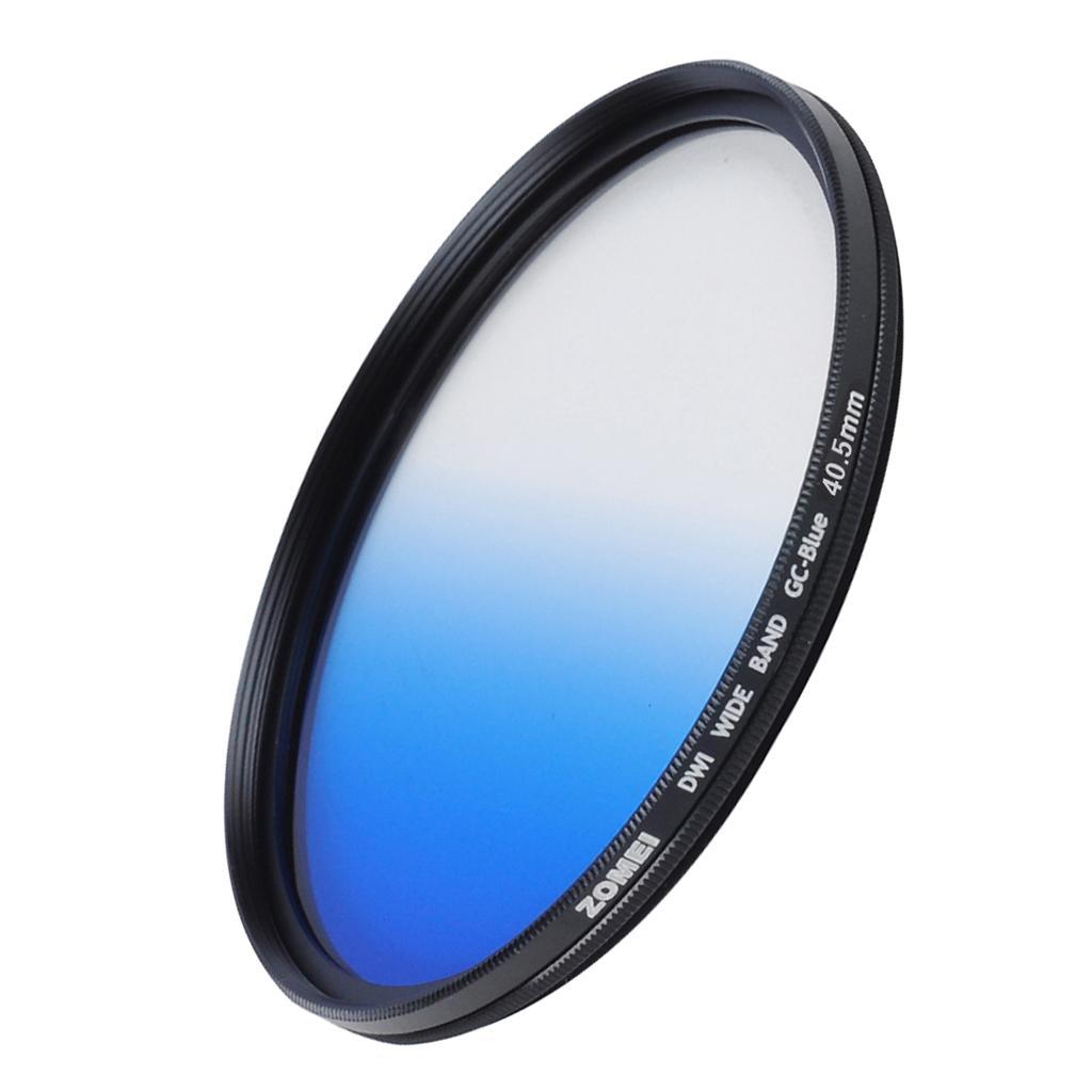 Slim Optical Graduated Color Camera Lens Filter For  Blue