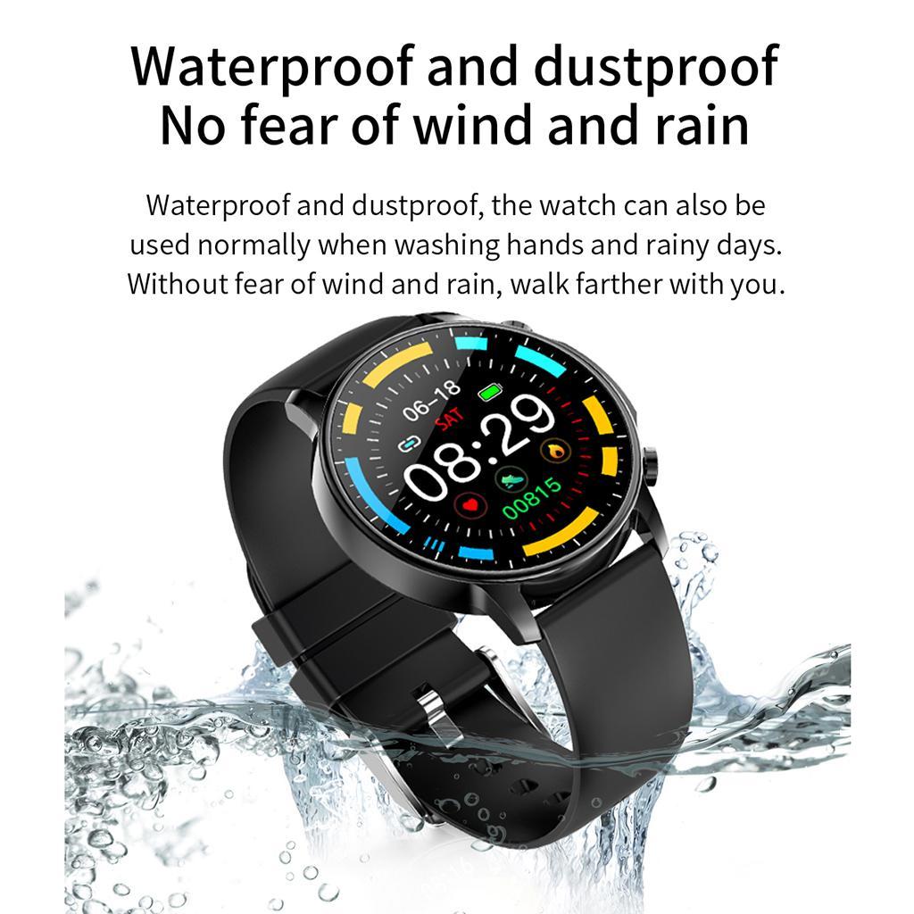 Bluetooth Smart Watch Heart Rate Blood Pressure Fitness Sport Tracker Black