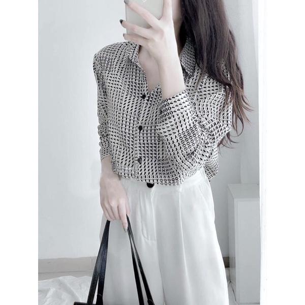 ÁO SƠ MI HOẠ TIẾT-Xịn dã man, hoạ tiết độc đáo ko đụng hàng, mặc lên sang chảnh mà trẻ trung cực kì