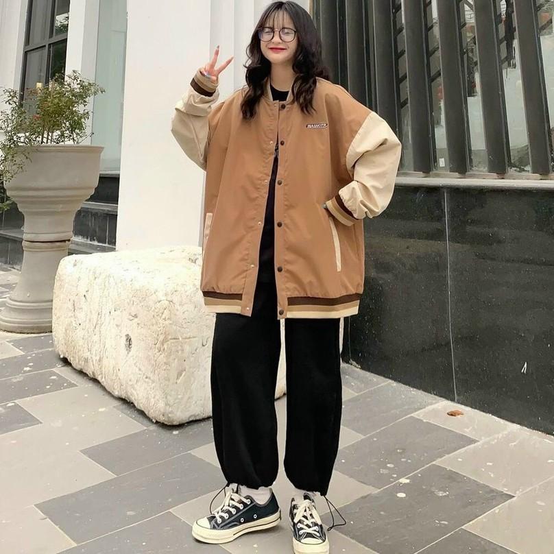 Áo khoác dù bomber unisex form rộng Wanstop phong cách ulzzang Wind