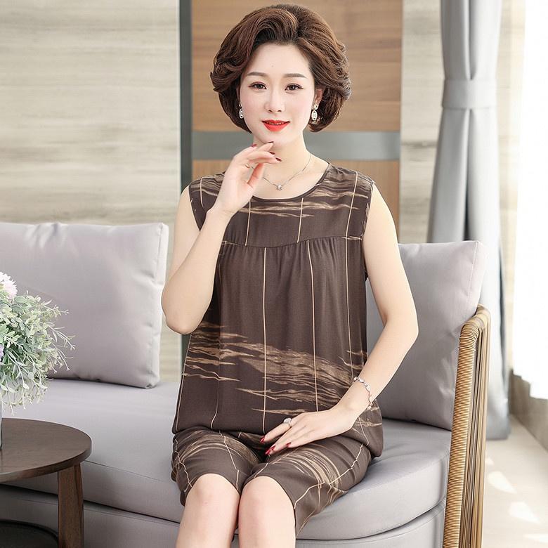 Bộ mặc nhà trung niên sát nách nữ
