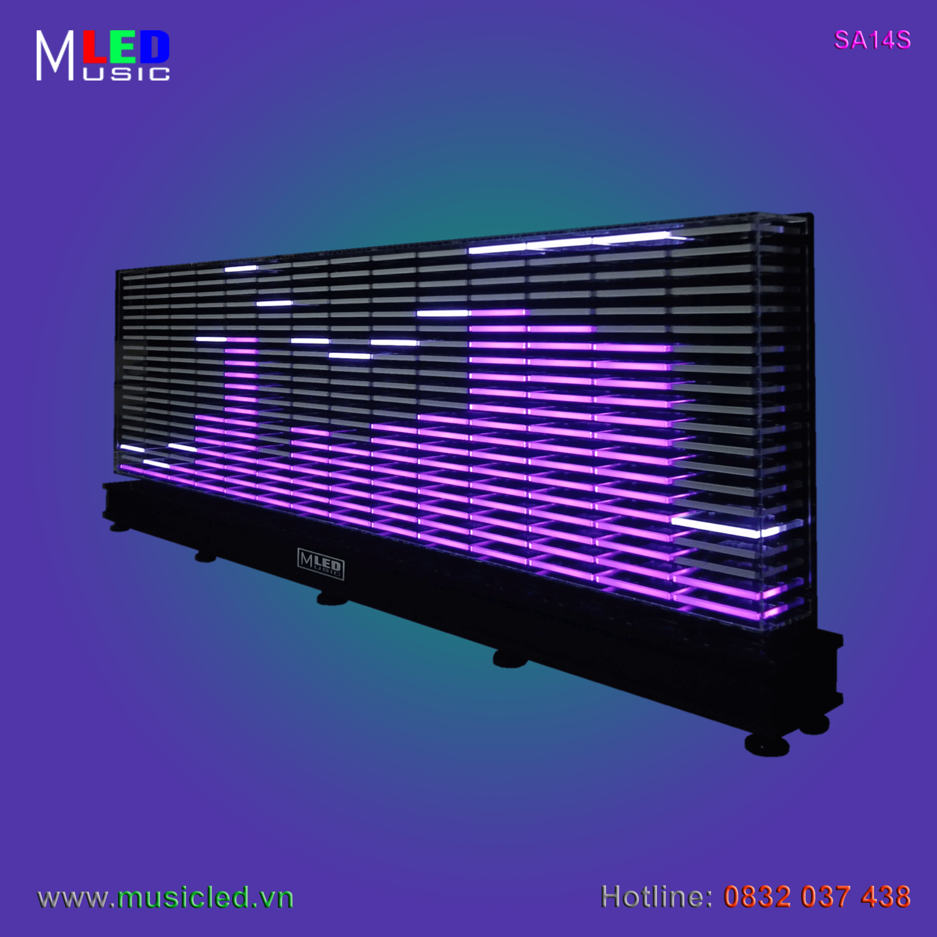 Dàn đèn Music LED nháy theo tần số nhạc 14 cột để bàn