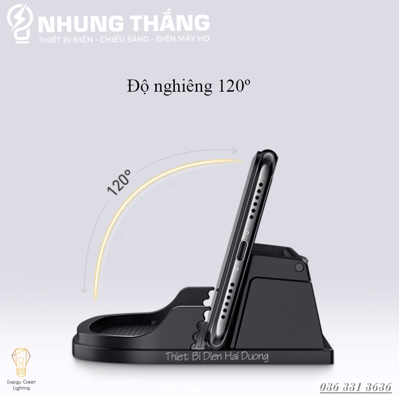 Giá Đỡ Điện Thoại Trên Ô tô , Giá Kẹp Điện Thoại Ô tô SD-1208 - Độ Nghiêng 120 Độ, Chống Rung - Có Video