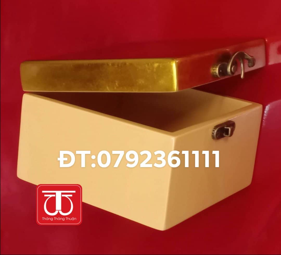 Hộp gỗ sơn mài cao cấp nhiều kích thước vuông 15*15/ 12*12 /17*17 cao 8cm