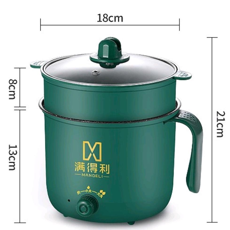 Nồi lẩu , ca lẩu cầm tay 2 tầng , nồi lẩu đa năng 1.8 lít .