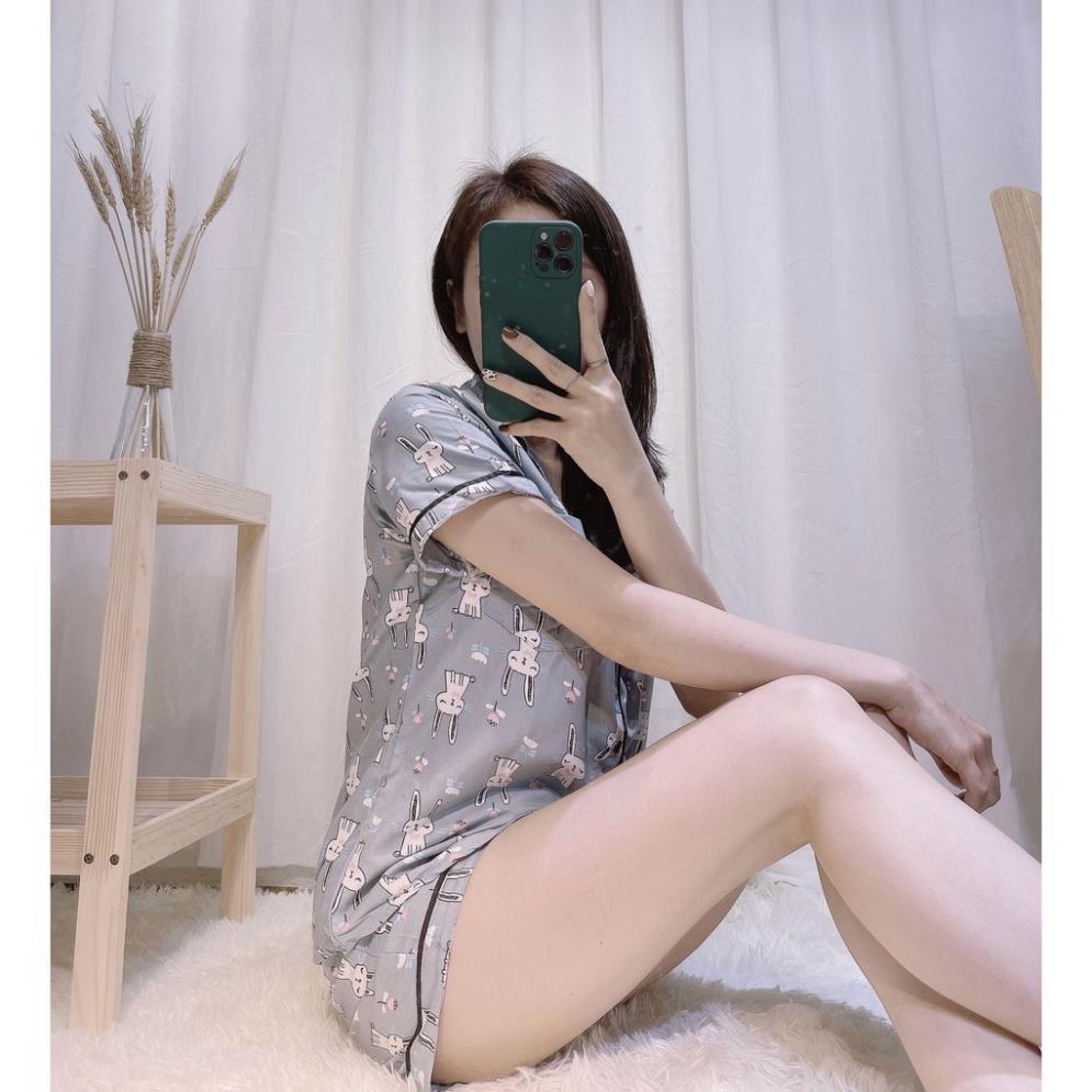 Bộ Cộc Pijama, Bộ Đồ Mặc Nhà Họa Tiết Hoạt Hình Siêu Cute