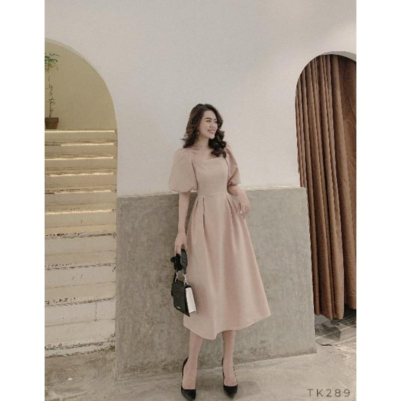 Đầm dự tiệc tay phồng xòe sang trọng Gamma Dress