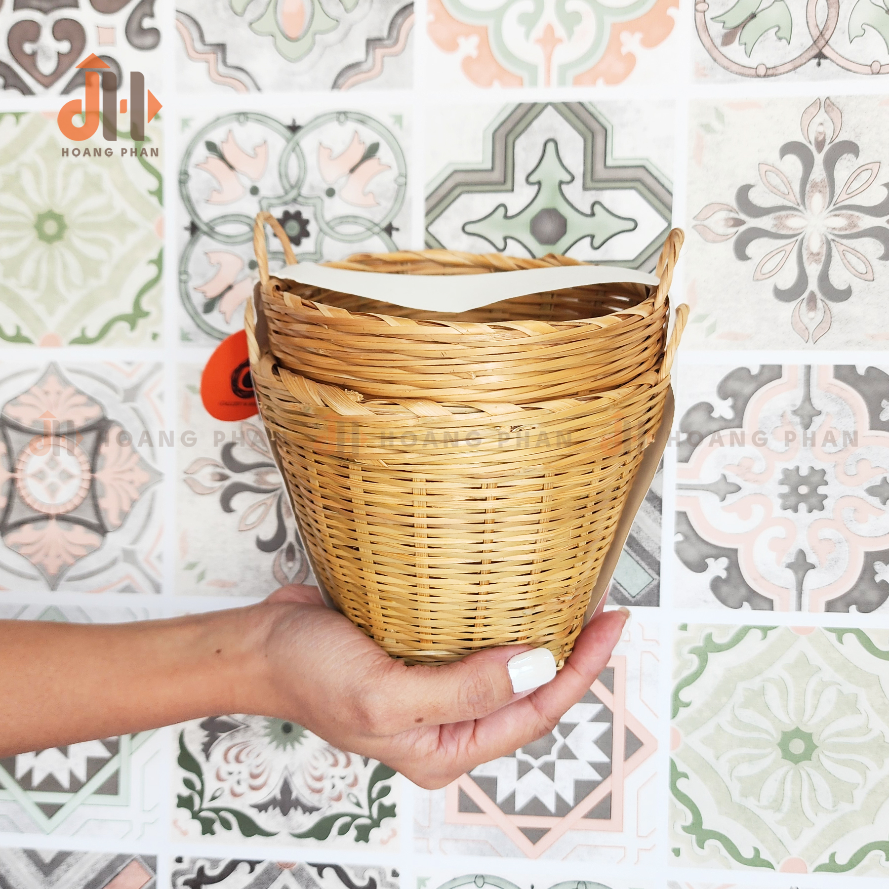 Bộ 2 Cần Xé Tre Đan Trang Trí Mini