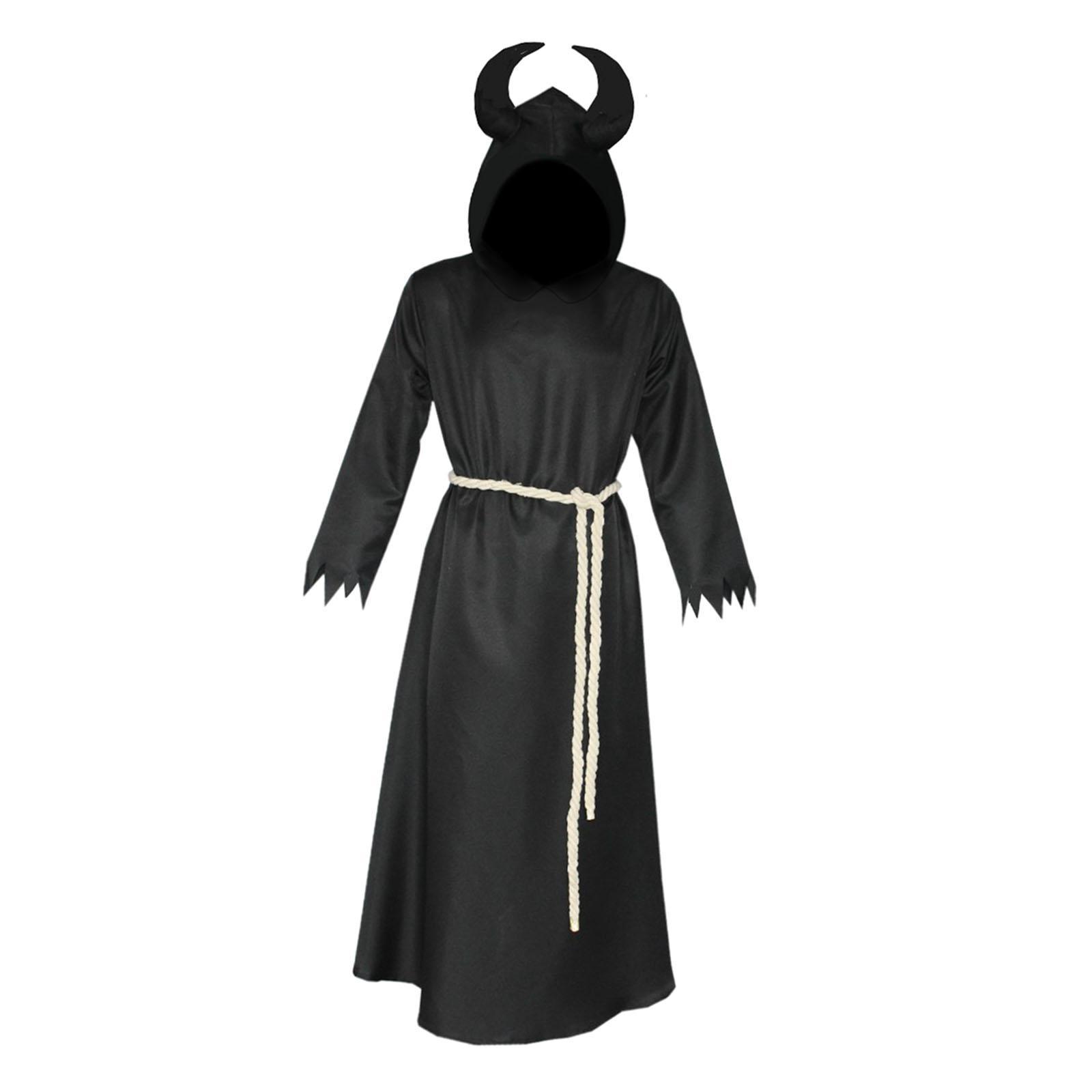 With Hood Cosplay Costume Hooded Uniform Cowl Witch Cape   for Carnival Stage Performance Cosplay Birthday Party