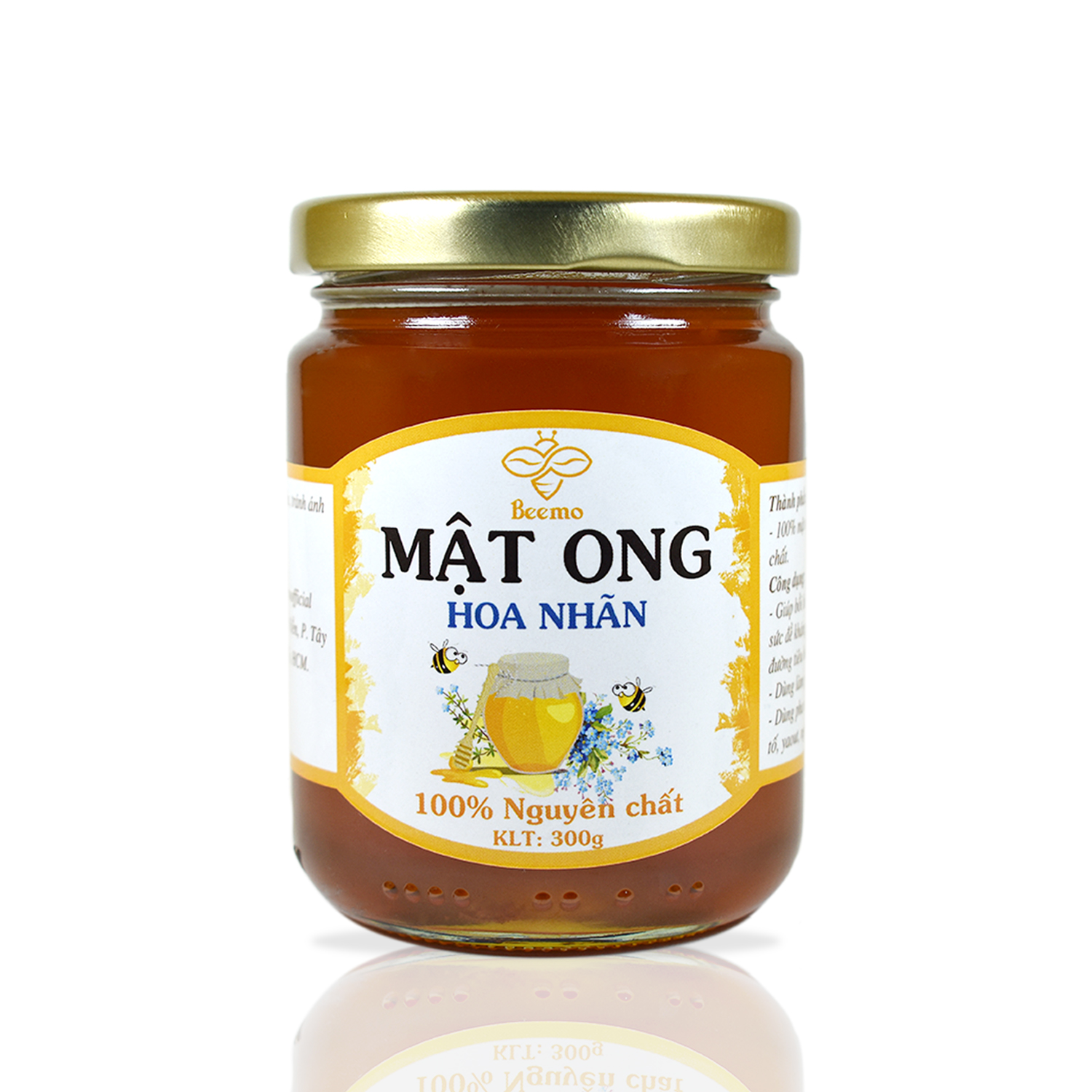 Mật ong nguyên chất Beemo, mật ong hoa nhãn từ thiên nhiên - Làm đẹp, hỗ trợ trị ho, gia vị